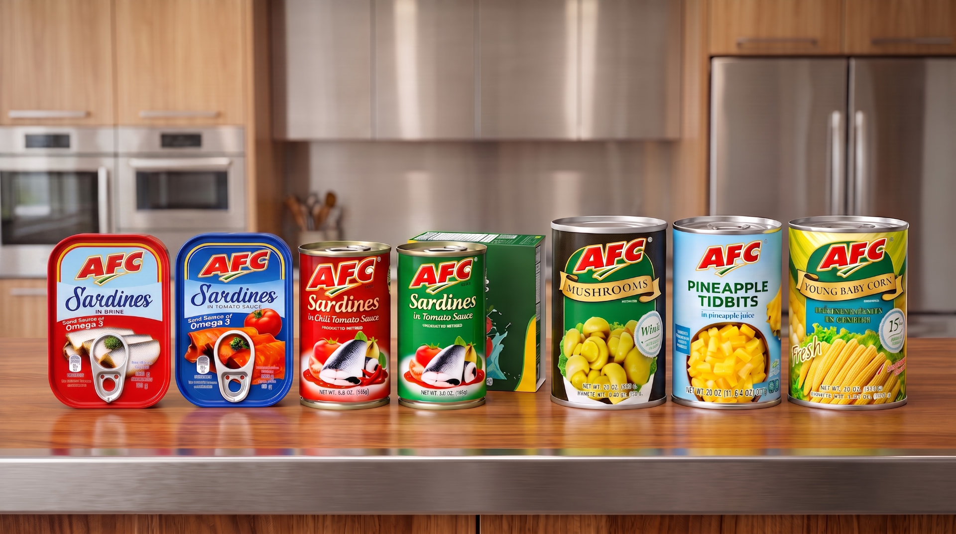 AFC canned food product collection