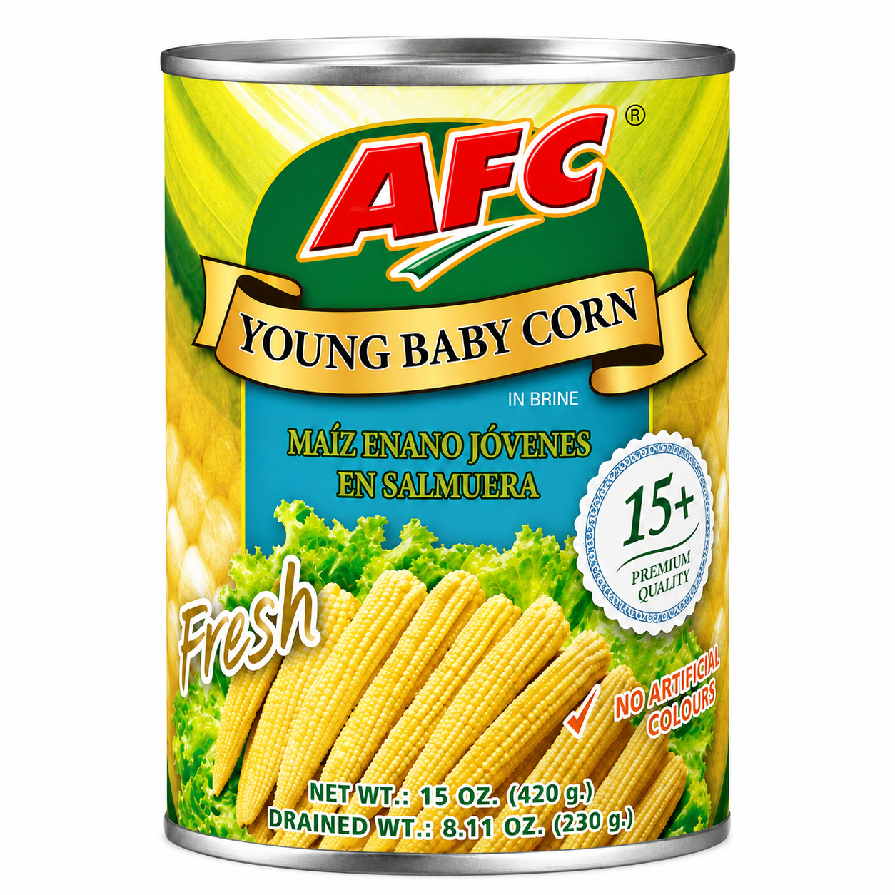AFC AFC Young Baby Corn in Brine package on white background