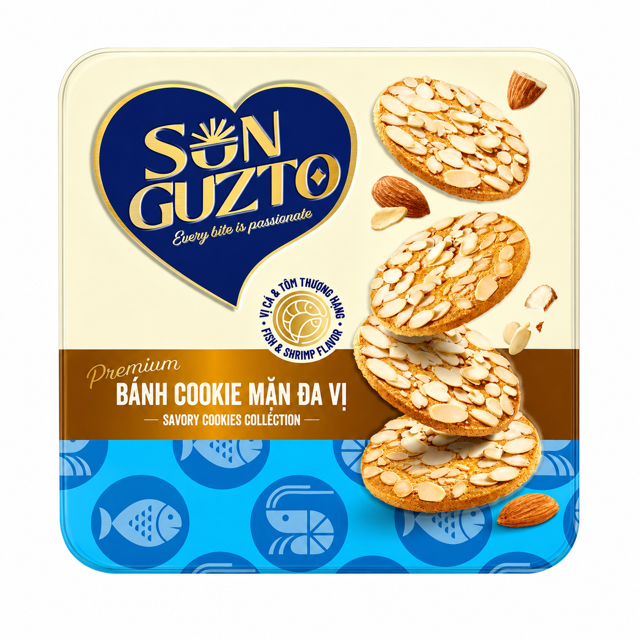 Sun Guzto Sun Guzto Savory Cookies Collection package on white background