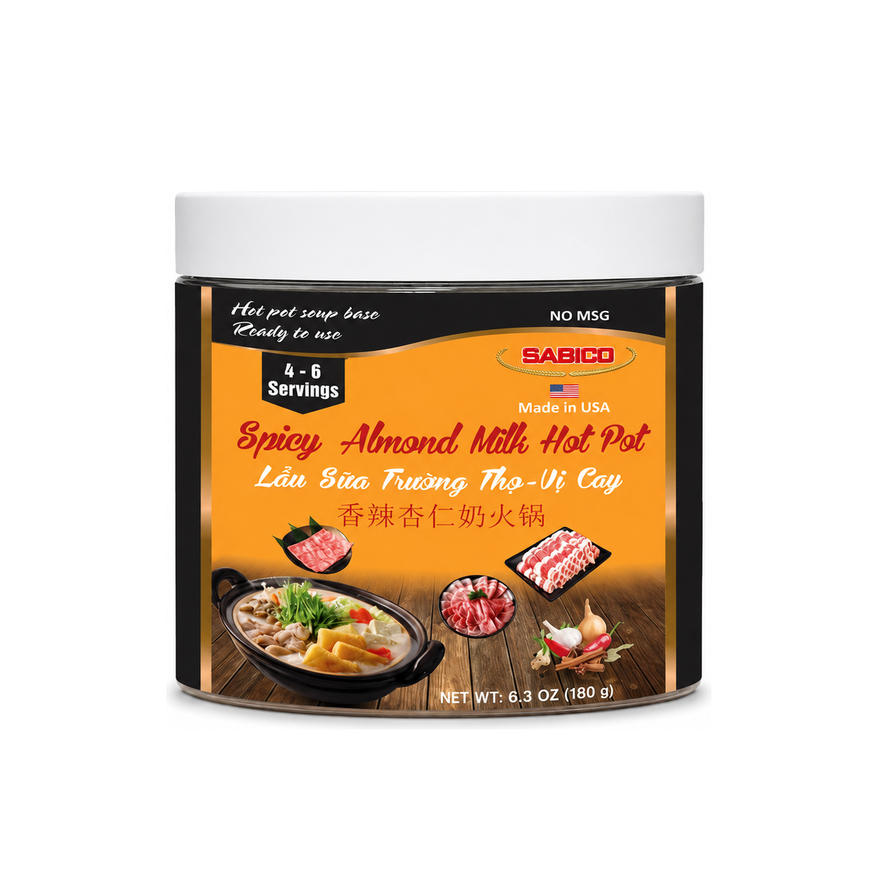 Sabico Sabico Spicy Almond Milk Hot Pot package on white background